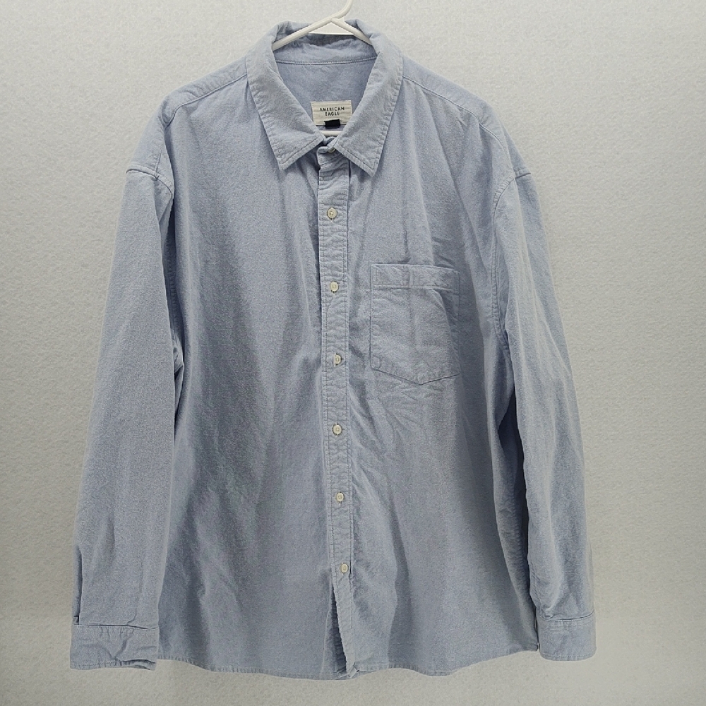 American Eagle Outfitters Light Blue Men's Button-Down Shirt